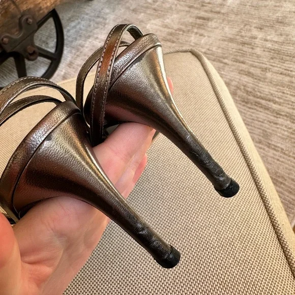 Vintage YSL metallic mesh heels - Picture 11 of 14